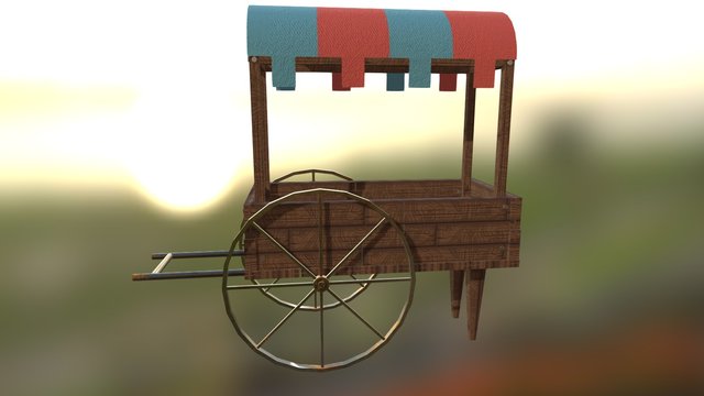 Vendor Cart 3D Model