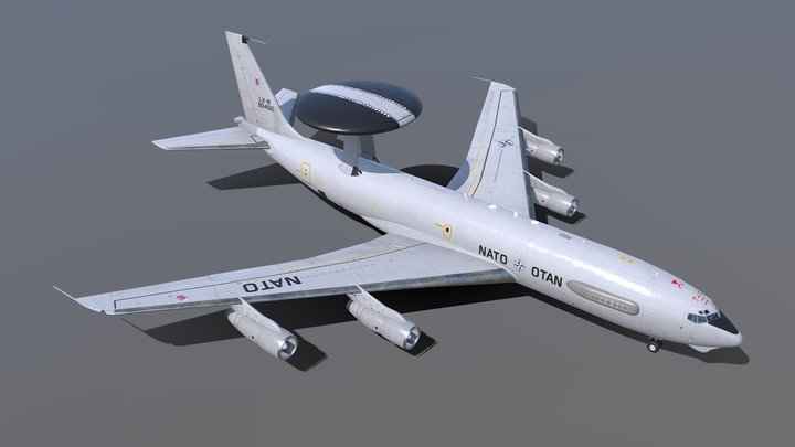 Boeing E-3 Sentry AWACS 3D Model