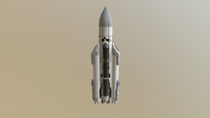 ENERGIA ROCKET IN 3D 3D Model