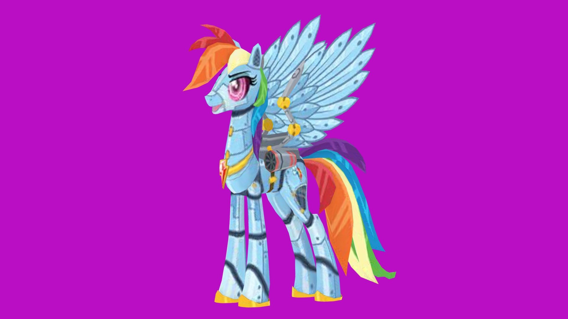 MLP Gameloft Supercharged Rainbow Dash - Download Free 3D model by ...