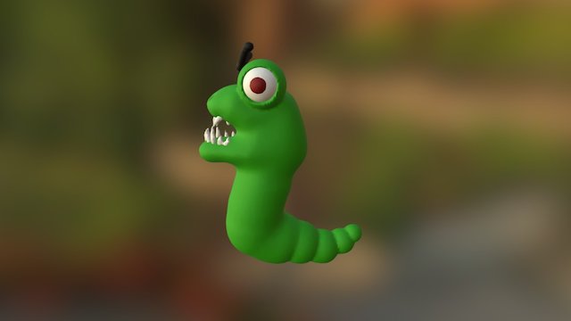 Angry Worm (fixed) 3D Model