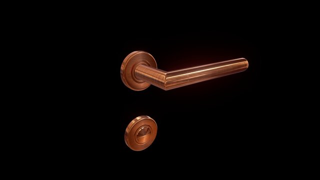 door handle copper 3D Model