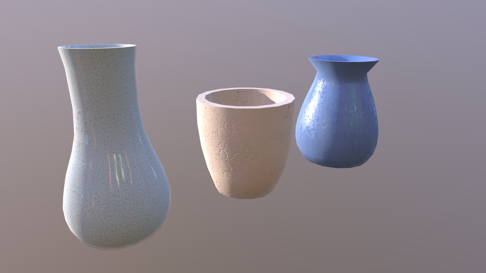 Vases - 3d Model By Sara Frid (@pixeluna) [f7b3538] - Sketchfab