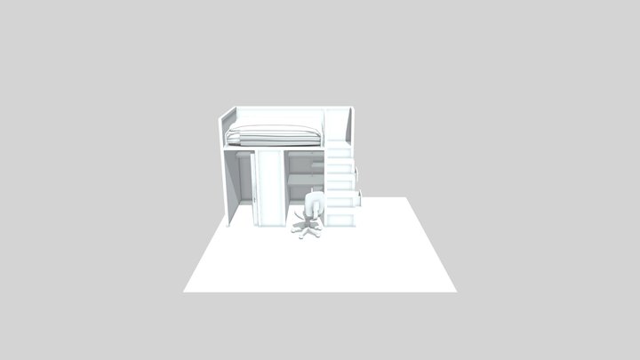 Bunk Bed Loft 3D Model