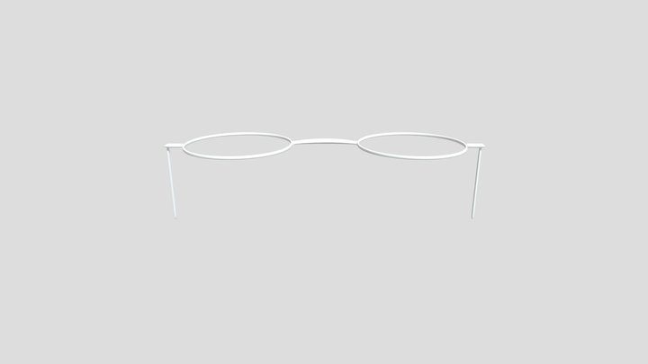 Round Glasses 3d