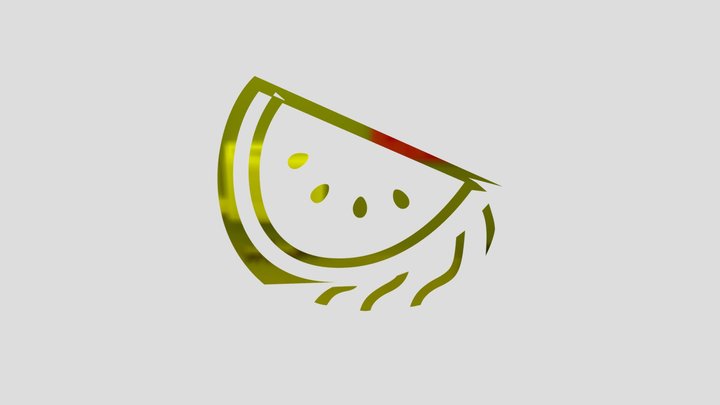 Watermelon 3D Model – Modelo 3D gratuito STL