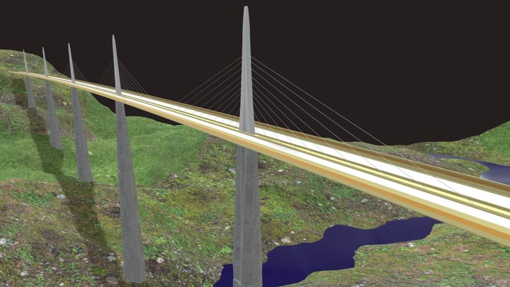 Millau Viaduct 3D Model