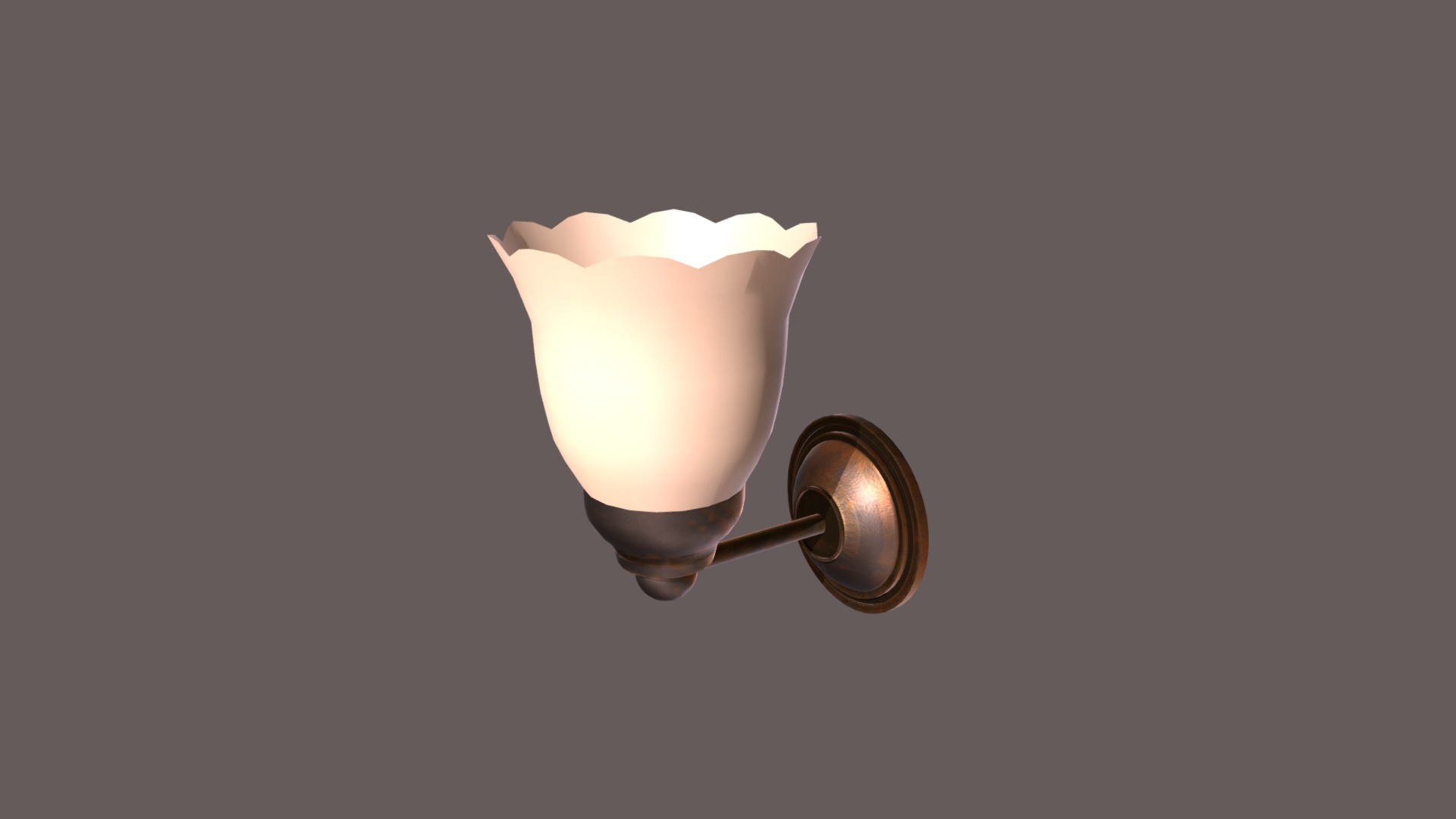 3D model Wall Lamp - This is a 3D model of the Wall Lamp. The 3D model is about a light bulb on a black background.