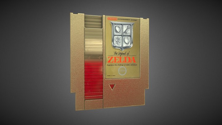 The Legend of Zelda NES Cartridge 3D Model