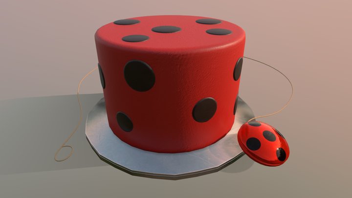 Miraculous Ladybug cake 3D Model