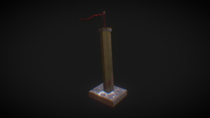 Broken hero's sword 3D Model