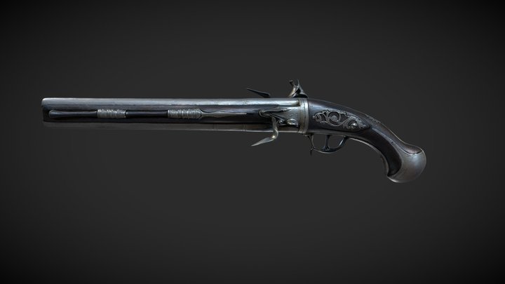 17th C Pistol smoothed in Meshlab 3D Model