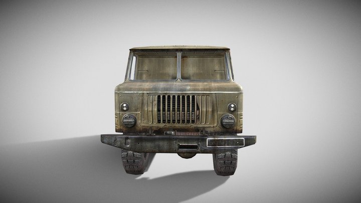 Rigged Gaz-Uaz 66 Truck 3D model 3D Model
