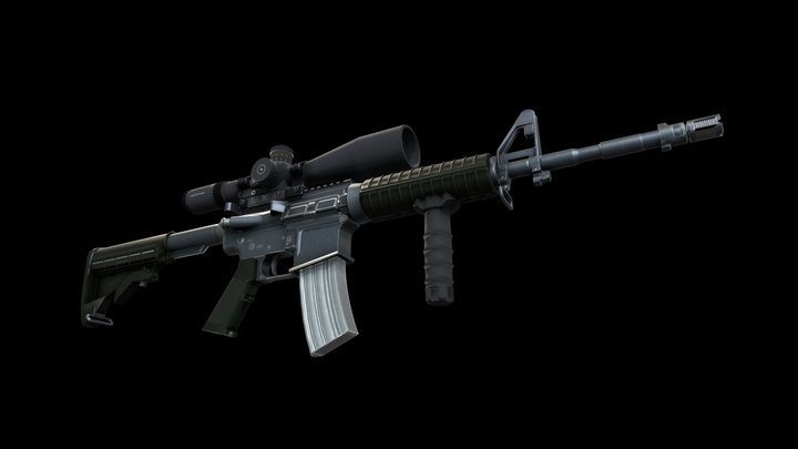 Carabina M4 3D Model