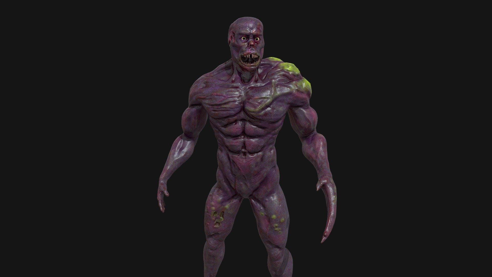Sci fi zombie mutant monster character