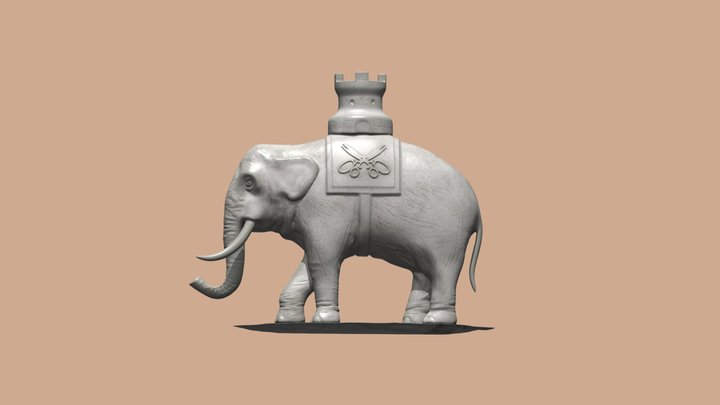 Elephant BaseRelief Sample 3D Model