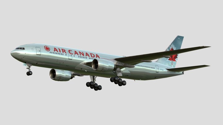 Air Canada Boeing 777-200LR – Modello 3D gratuito STL