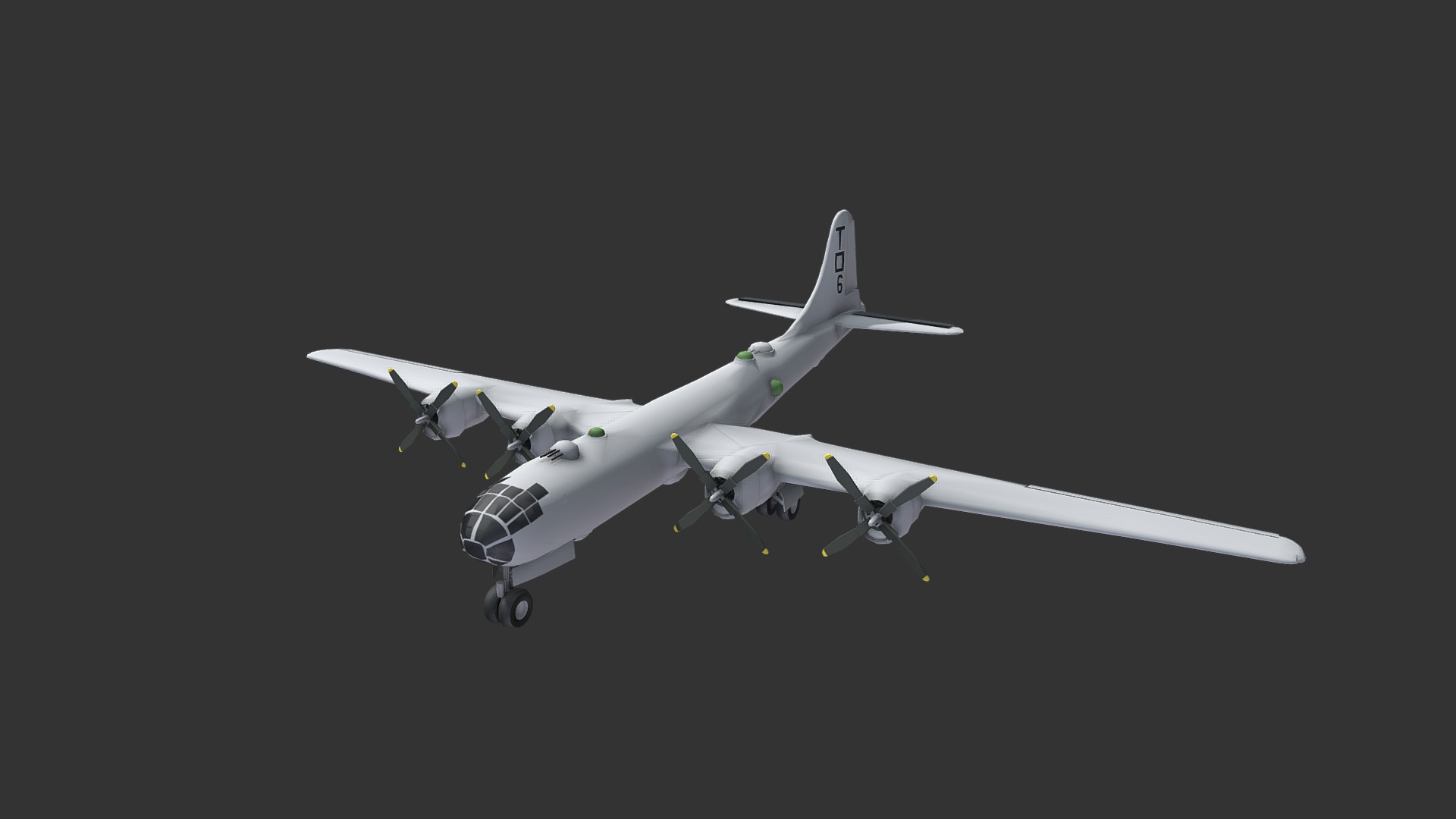 3D model Boeing B-29 - This is a 3D model of the Boeing B-29. The 3D model is about a drone flying in the sky.