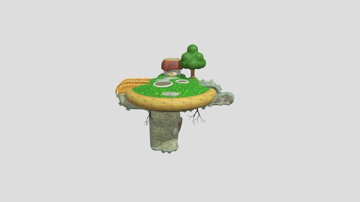 Super Mario Galaxy - Good Egg Garden Planet 3D Model