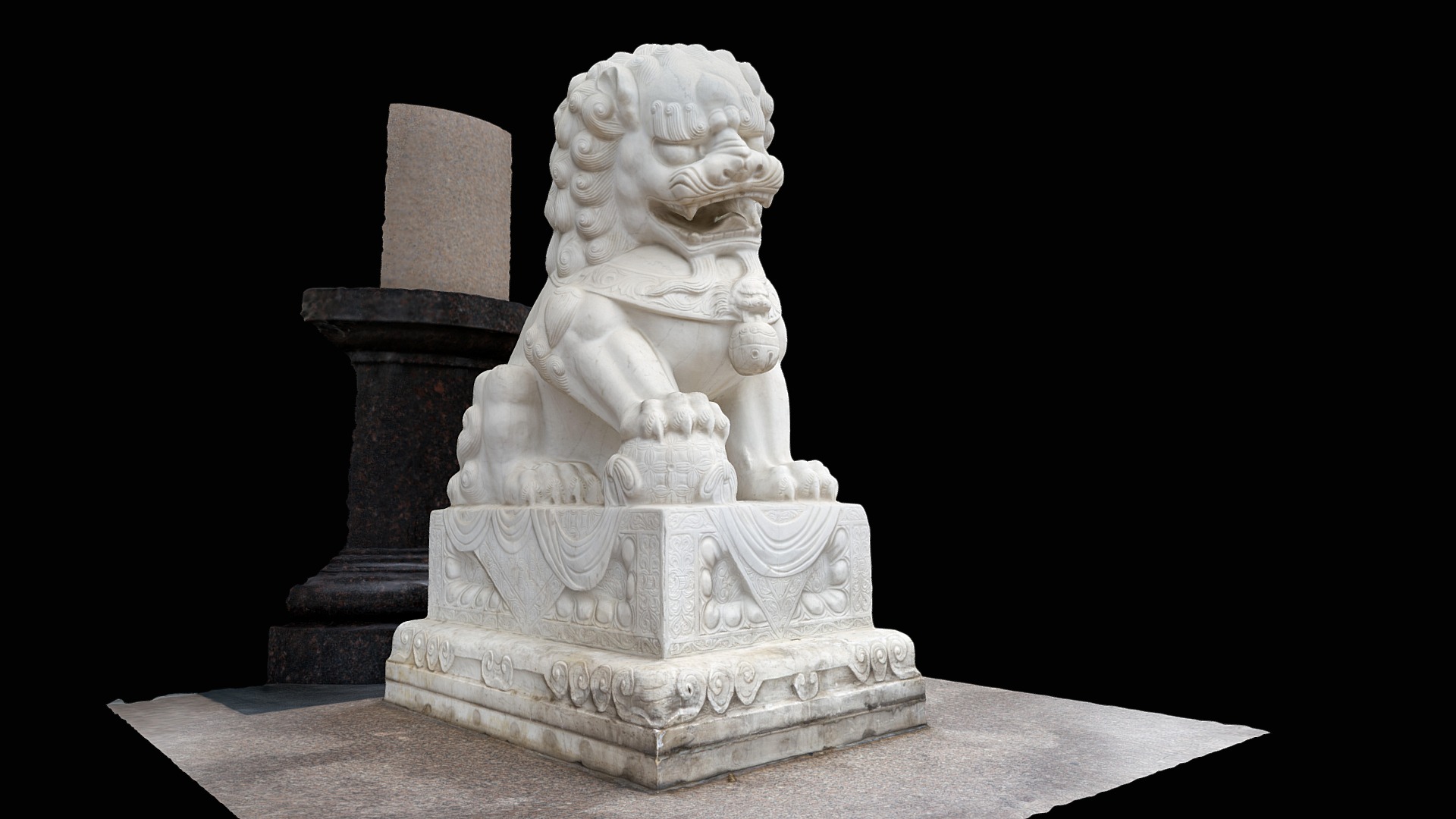3D model 2018-09 – Beijing 36 - This is a 3D model of the 2018-09 - Beijing 36. The 3D model is about a statue of a lion.