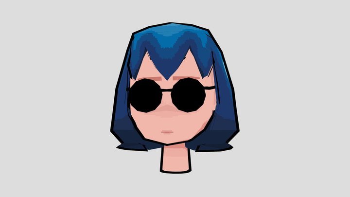 Low-poly girl 3D Model