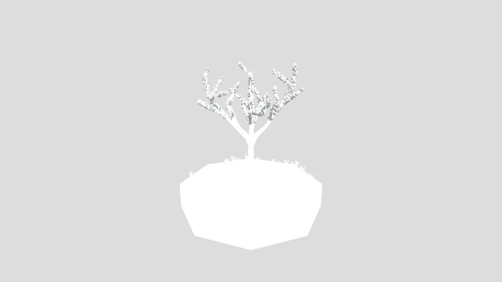Low Poly Almond Tree