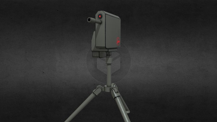 Sci-fi Turret 3D Model