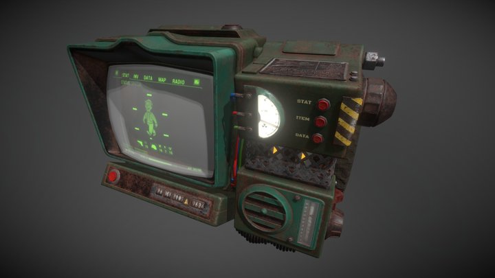 LowPoly Pipboy 3D Model