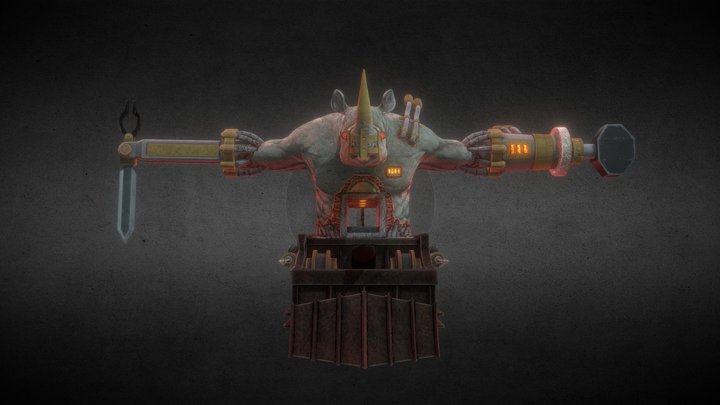 Evil Rhino (Deep Cuts) 3D Model