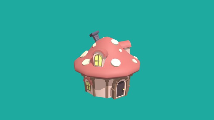 Mushroom House 3D Model