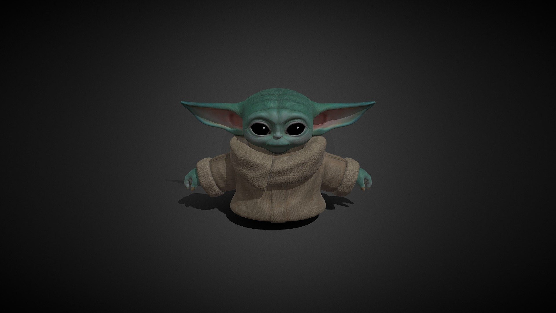 ArtStation - 👽Baby Yoda cartoon - Model 3D