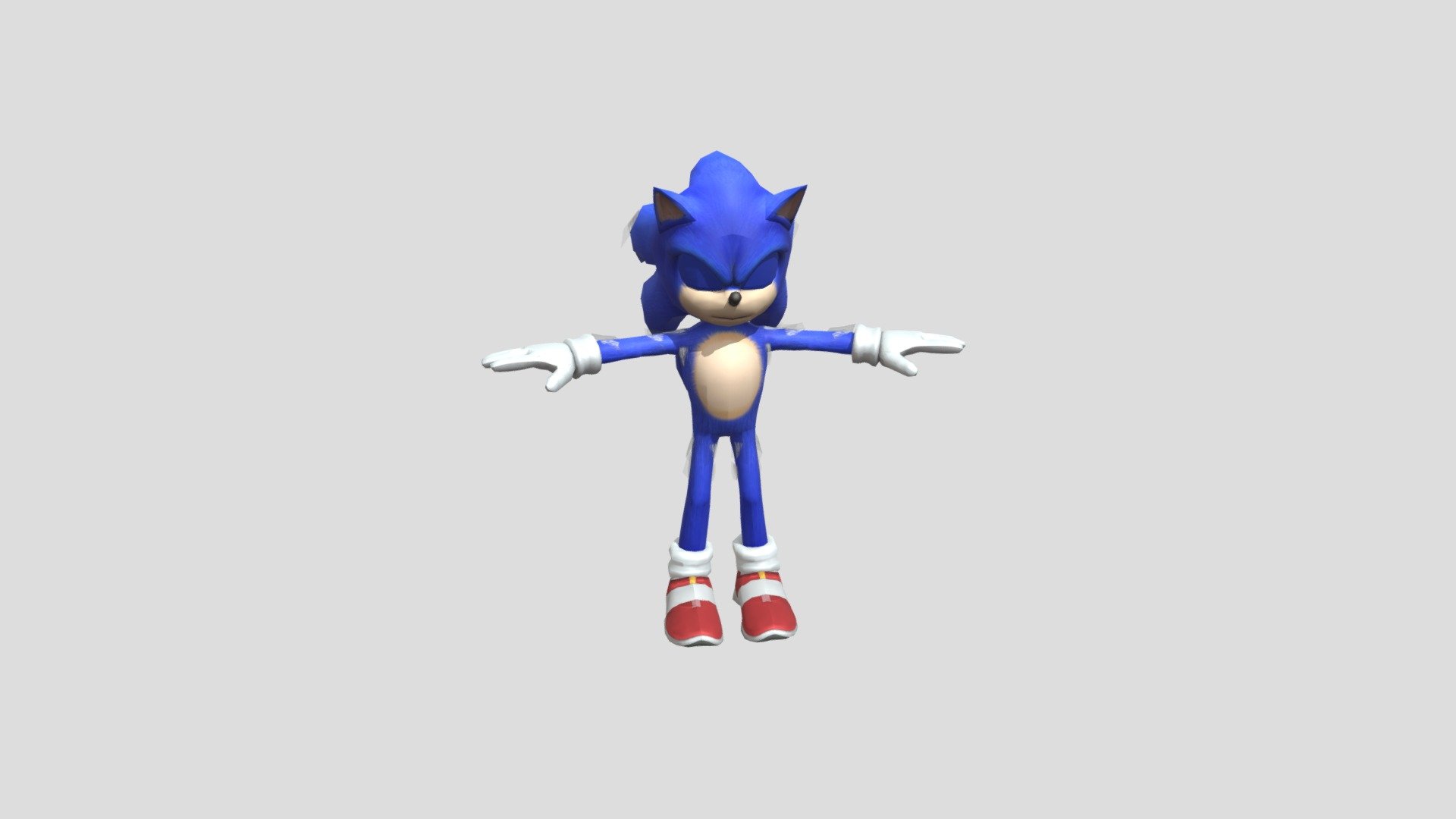 Sonic Movie Movie Rig FBX (Sonic 3 Movie) Download Free 3D model by