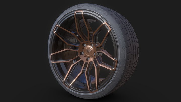 Rim WheelForce 20'' Tire MICHELIN Pilot Sport 4 3D Model