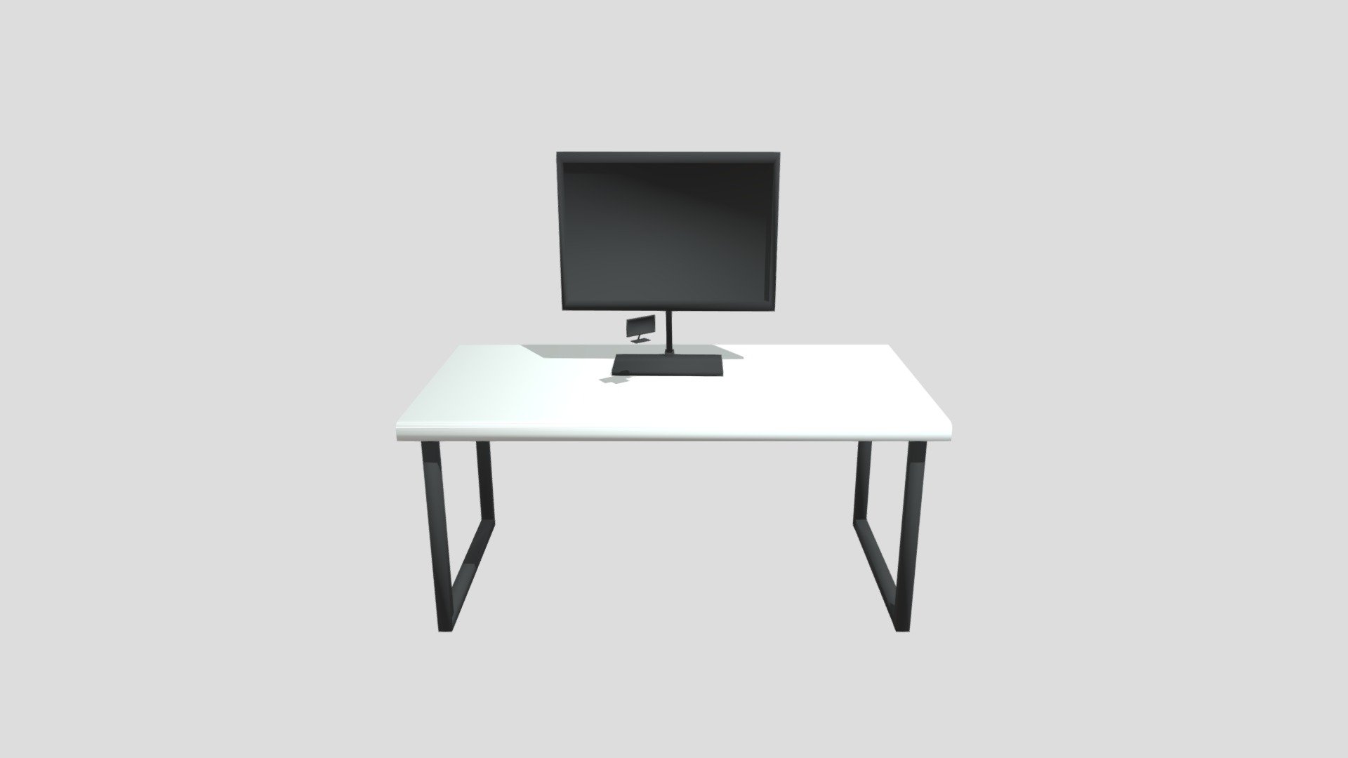 Desk With Computer