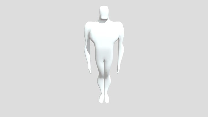 figura hombre toon 3D Model
