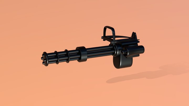 machine gun (custom) 3D Model