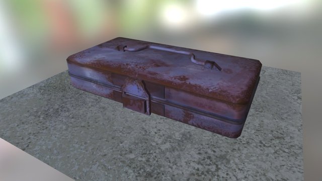 Low poly Practice-Metalbox-Hand painted texture 3D Model