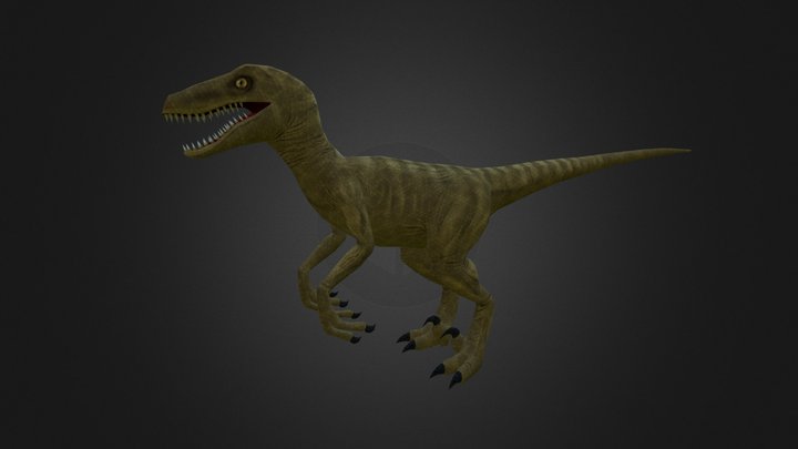 Velociraptor - Mobile Game Asset 3D Model