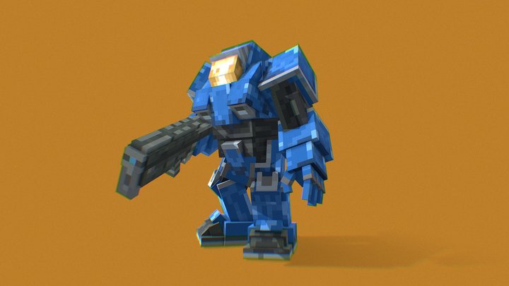 Blockbench - Starcraft Space marine 3D Model