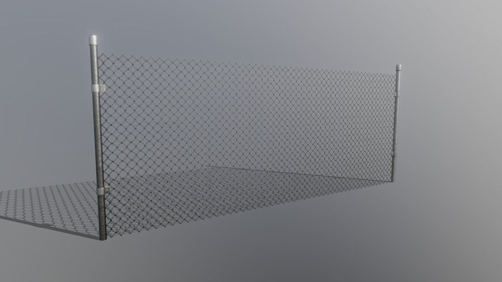 Chain Link Fence Low Poly Version