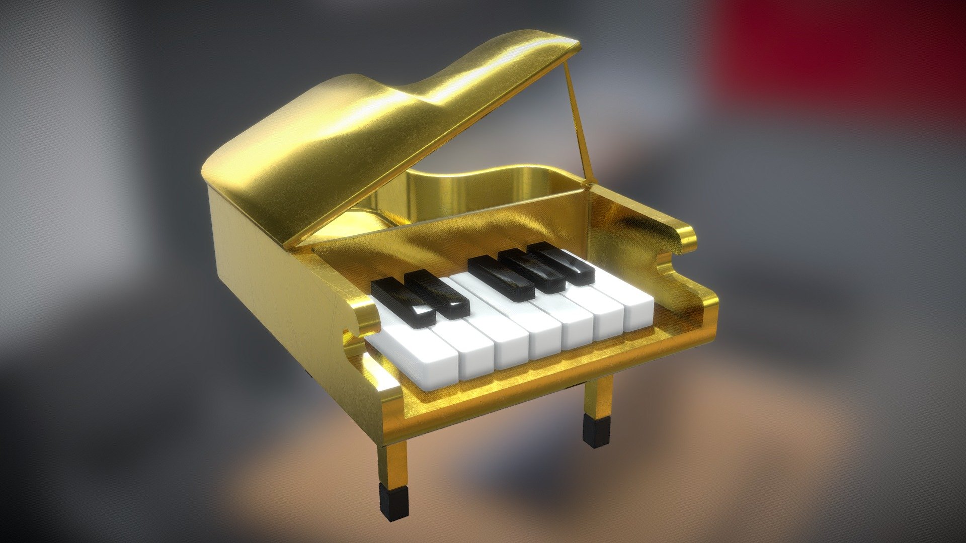 Mini Piano Box Buy Royalty Free 3d Model By Anshinowara F7d3a42 Sketchfab Store 