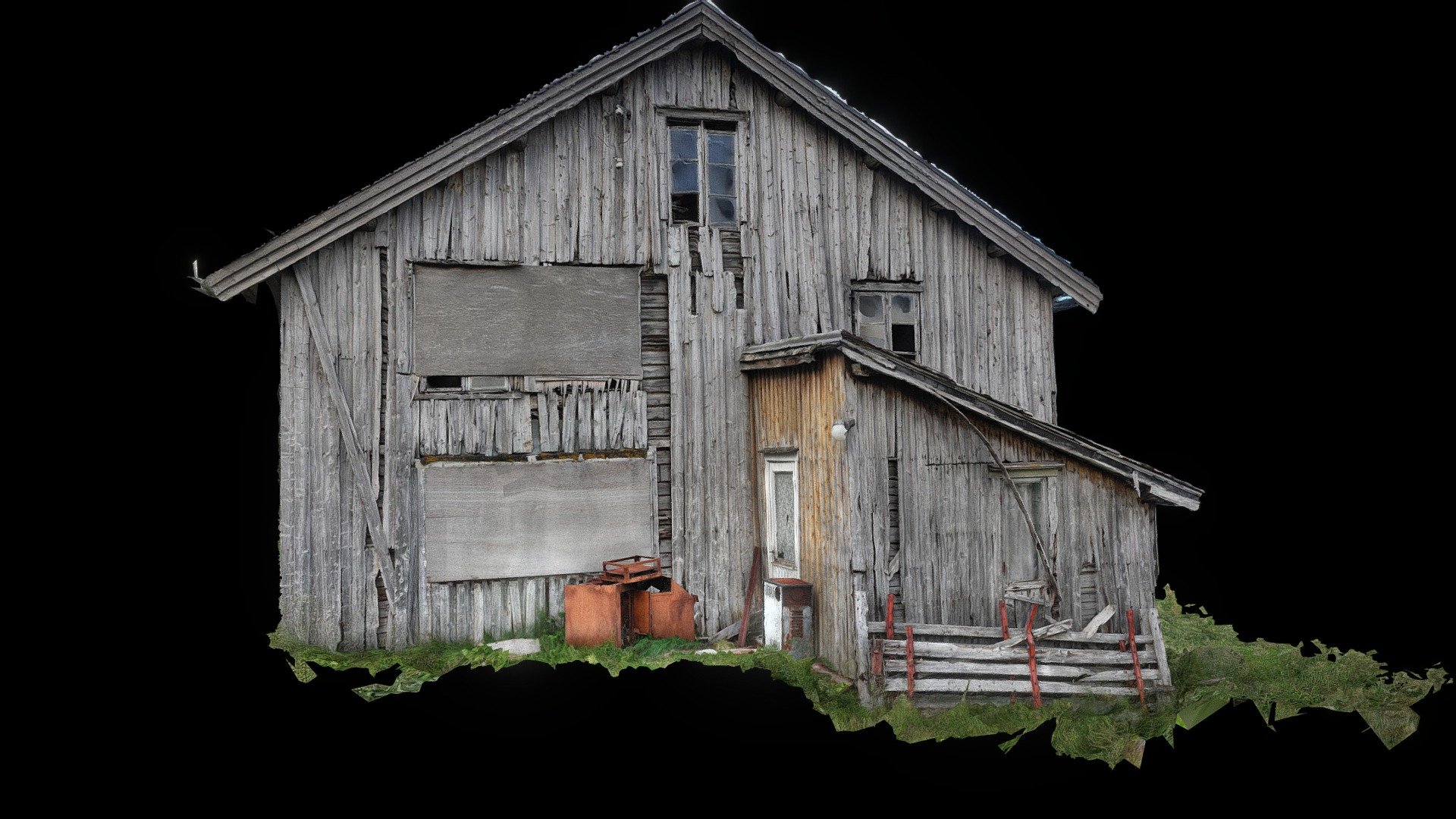 Bognes, Abandoned house in farm