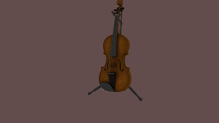 Voilin_brown_wood 3D Model