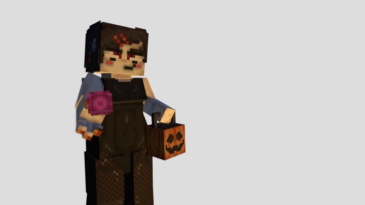 halloween girl emo girl 3D Model