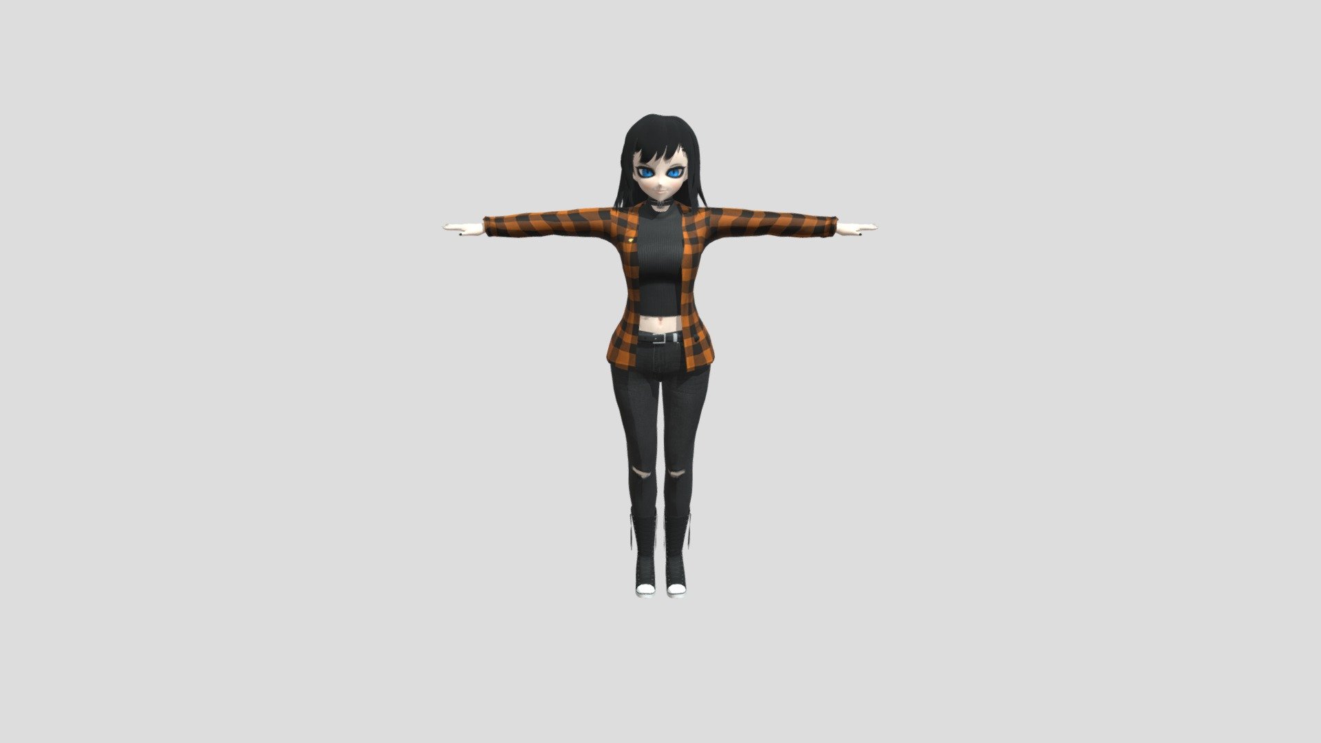 Random orange anime girl
