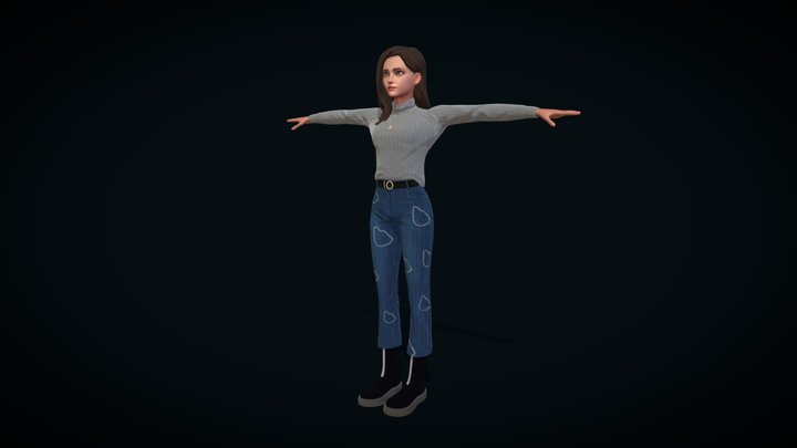 FEMALE T POSE CHARACTER