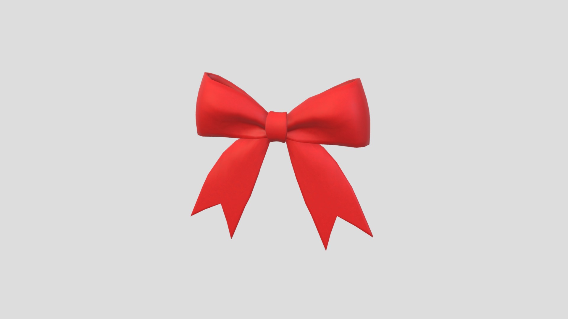 3D model Gift Bow - This is a 3D model of the Gift Bow. The 3D model is about a red bow on a white background.