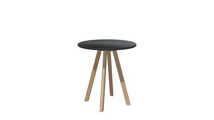 About A Table, black-oak, round 3D Model