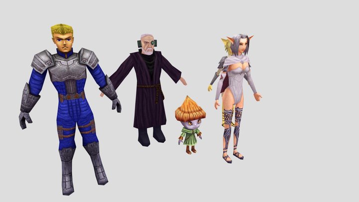 PS1 characters 3D Model