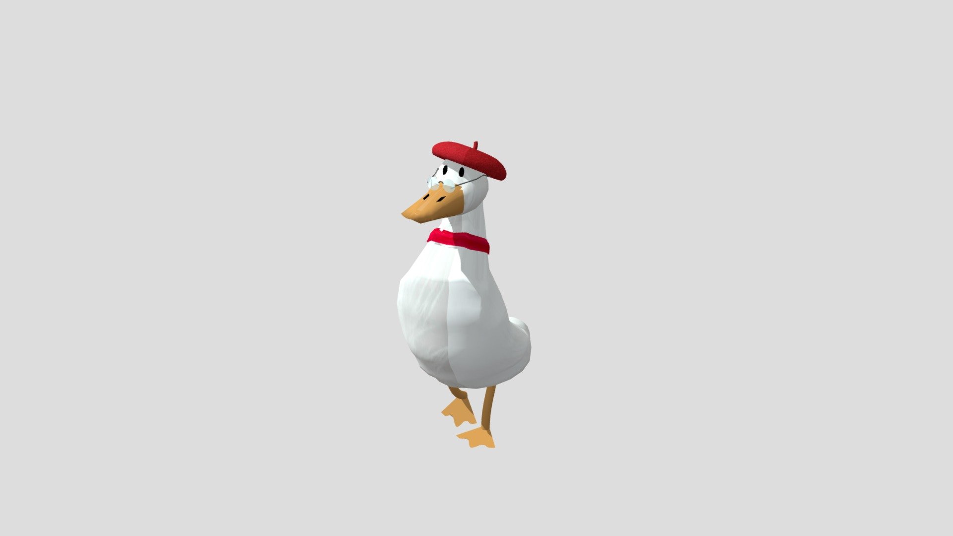 Character Design - French Duck - Download Free 3D model by